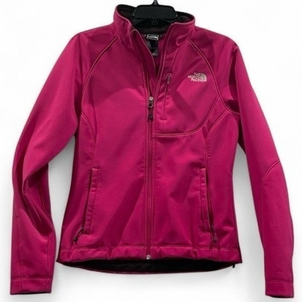 The North Face Jacket Women's Small Petite Hot Pink Soft Shell Full Zip